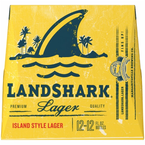 Landshark Island Style Lager Domestic Lager Beer Perspective: left