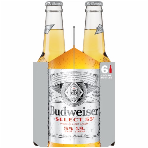 Budweiser Select 55 Light Lager Beer Perspective: left