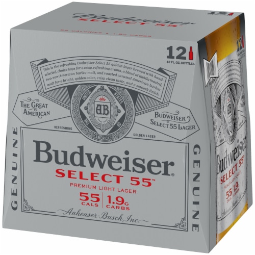 Budweiser Select 55 Light Beer Perspective: left