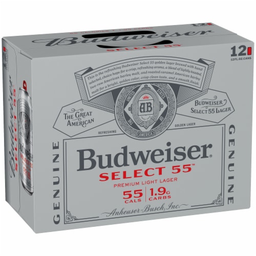 Budweiser Select 55 Light Beer Perspective: left