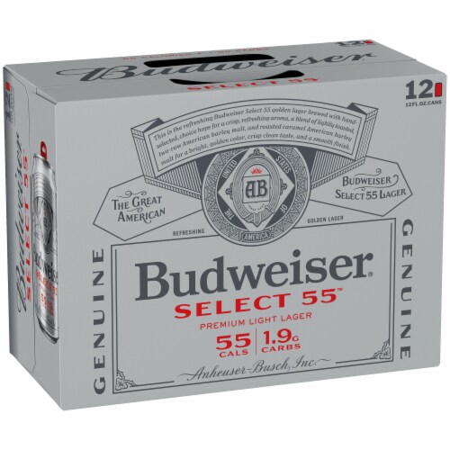 Budweiser Select 55 Light Beer Perspective: left