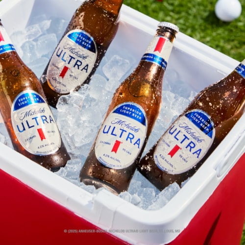 Michelob Ultra American Light Lager Beer Perspective: left