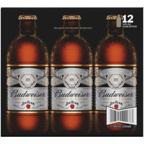 Budweiser® Jim Beam® Copper Lager Beer Perspective: left