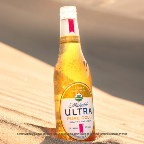 Michelob ULTRA Pure Gold Organic American Lager Beer Perspective: left