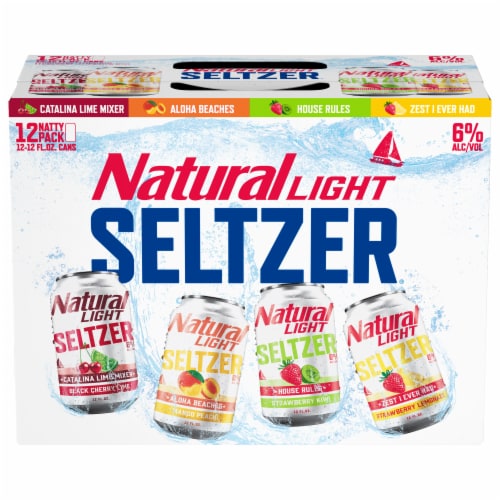 Natural Light Hard Seltzer Variety Pack Perspective: left