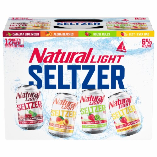 Natural Light Hard Seltzer Variety Pack Perspective: left