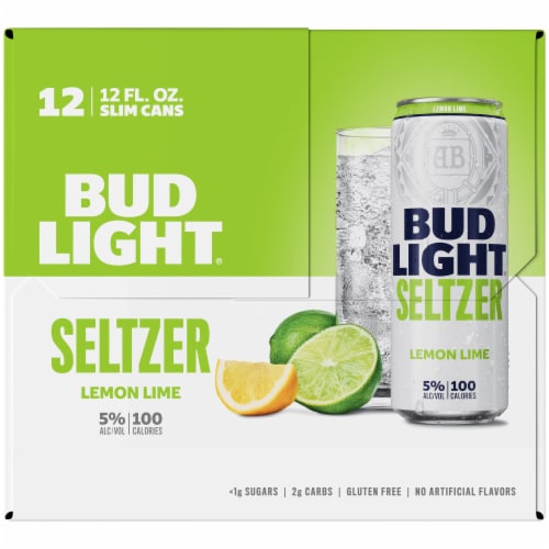Bud Light Lemon Lime Hard Seltzer Perspective: left