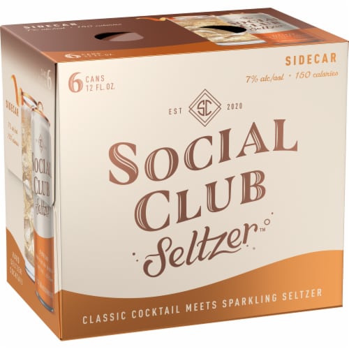 Social Club Seltzer Sidecar Hard Hard Seltzer Perspective: left