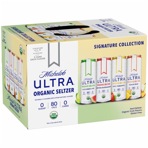 Michelob ULTRA® Organic Hard Seltzer Tropical Variety Pack Perspective: left