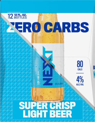 Bud Light Next Zero Carbs Beer Perspective: left