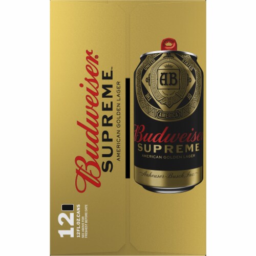 Budweiser® Supreme™ American Golden Lager Perspective: left