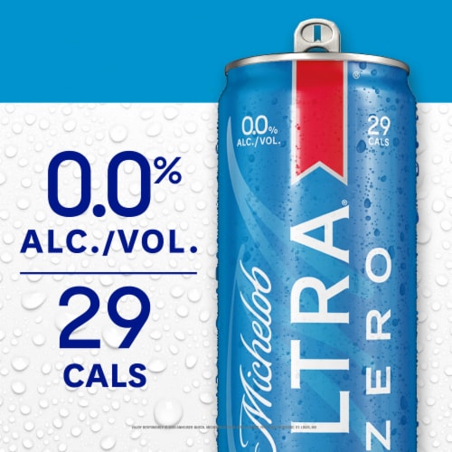 Michelob Ultra ZERO American Lager Beer Perspective: left