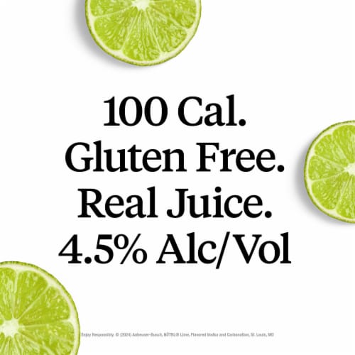 NUTRL Lime Vodka Hard Seltzer Perspective: left