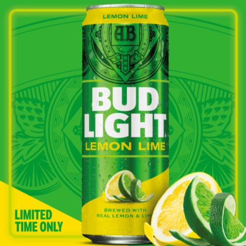 Bud Light Lemon Lime American Beer Perspective: left