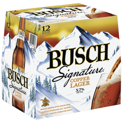 Busch Signature Copper Lager Perspective: left