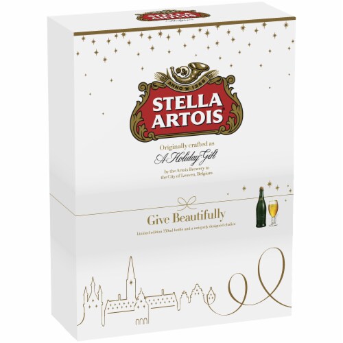 Stella Artois Gift Pack Bottle Perspective: left