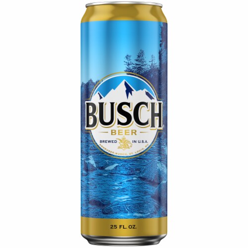 Busch Beer Tall Can Perspective: left