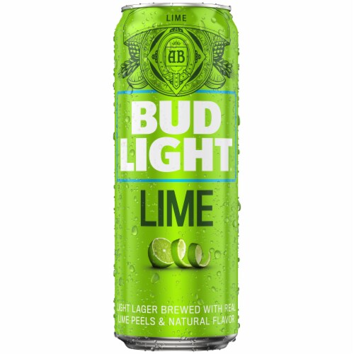 Bud Light Lime Beer Single Can Perspective: left