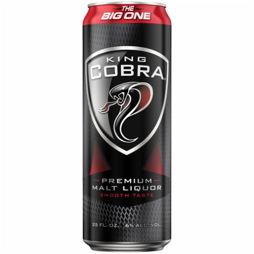 King Cobra® Premium Malt Liquor Single Can Perspective: left