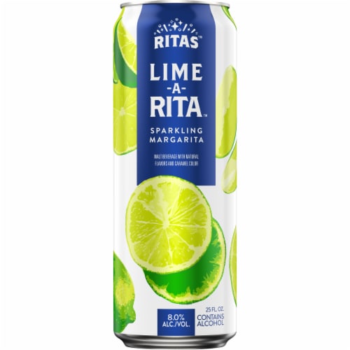 Ritas Lime-A-Rita Sparkling Margarita Single Can Perspective: left