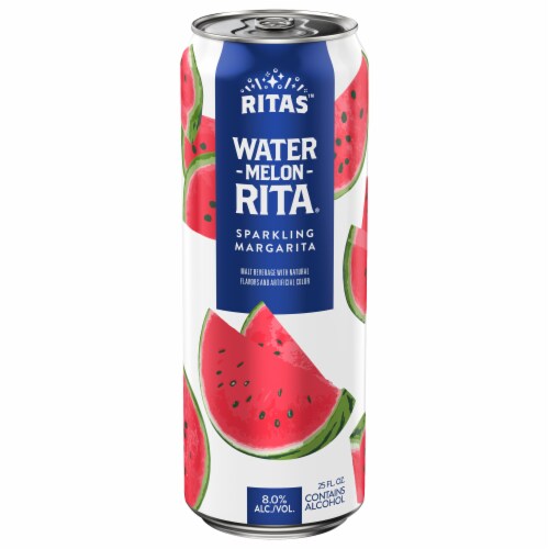 Ritas Water-melon-Rita Sparkling Margarita Single Can Perspective: left