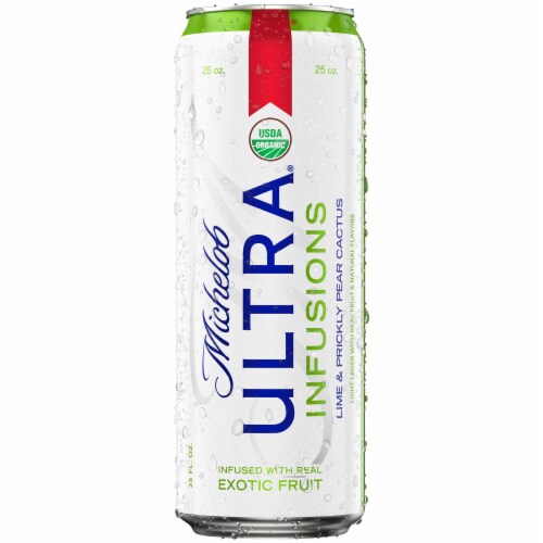 Michelob Ultra Infusions Lime & Prickly Pear Cactus Light Beer Perspective: left