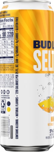 Bud Light Mango Hard Seltzer Single Can Perspective: left