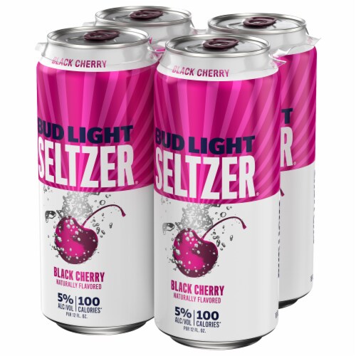 Bud Light Black Cherry Hard Seltzer Perspective: left