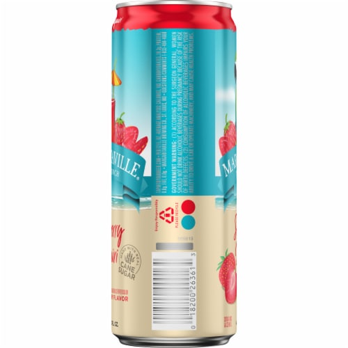 Margaritaville Strawberry Daiquiri Ready to Drink Cocktail Single Can Perspective: left