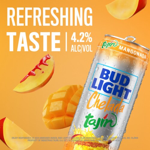Bud Light Chelada Tajin Beer Perspective: left