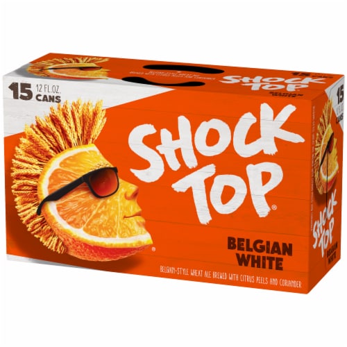 Shock Top Belgian White Wheat Beer Perspective: left