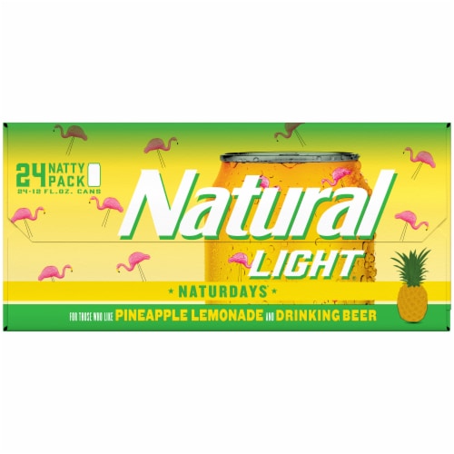 Natural Light Pineapple Naturdays Beer Perspective: left