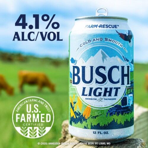 Busch Light American Lager Beer Perspective: left