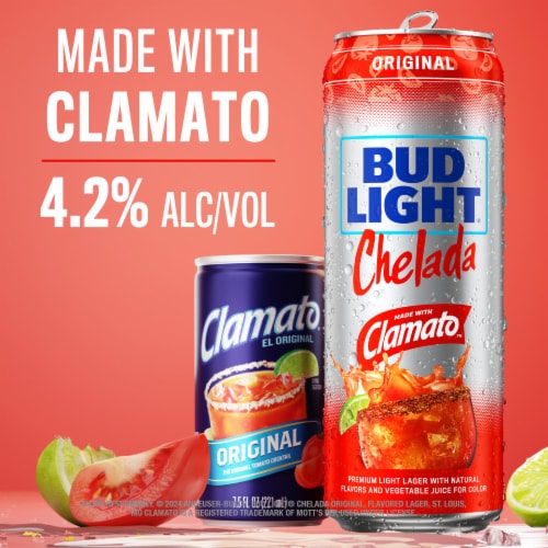 Bud Light Chelada Original Made with Clamato Beer, 3 pk / 25 fl oz