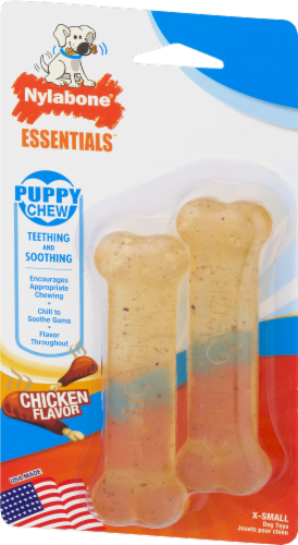Nylabone® Essentials Chicken Flavor Puppy Chews Perspective: left