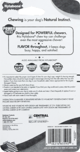 Nylabone Essentials Bacon & Beef Sliders Flavor Long Lasting Small Power Chew Braid Perspective: left