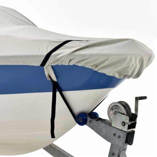 Budge Sportsman 600 Denier Hard Top / T-Top Boat Cover - Gray Perspective: left