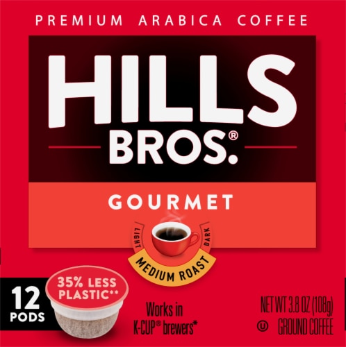 Hills Bros.® Gourmet Medium Roast Coffee Single Serve Cups Perspective: left