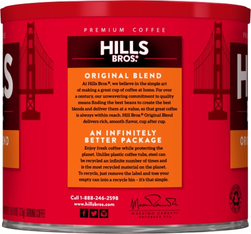 Hills Bros.® Original Blend Medium Roast Ground Coffee Perspective: left