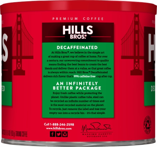 Hills Bros.® Decaf Medium Roast Ground Coffee Perspective: left
