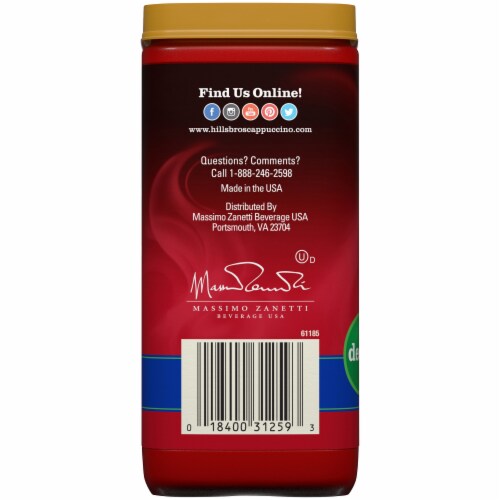 Hills Bros.® Decaf French Vanilla Cappuccino Drink Mix Perspective: left