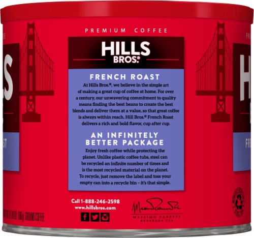 Hills Bros.® French Roast Dark Roast Ground Coffee Perspective: left