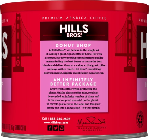 Hills Bros.® Donut Shop Medium Roast Ground Coffee Perspective: left