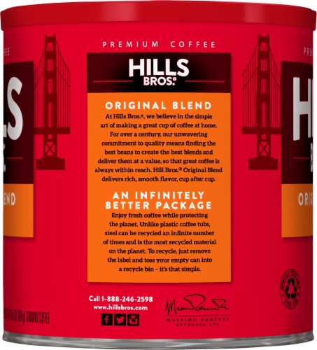 Hills Bros.® Original Blend Medium Roast Ground Coffee Perspective: left