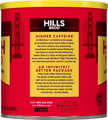 Hills Bros.® Higher Caffine High Yield Medium Roast Ground Coffee Perspective: left