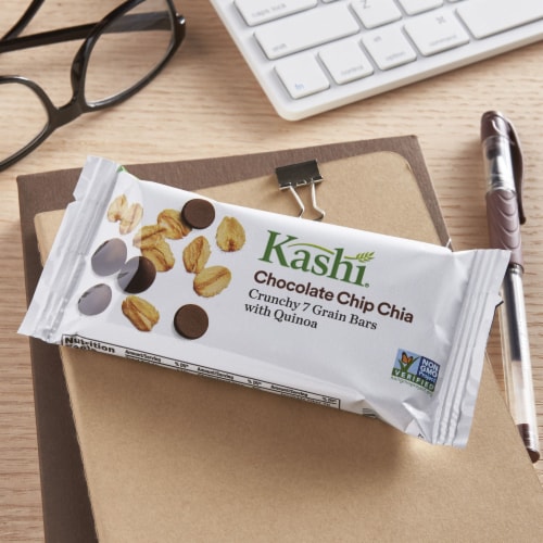 Kashi Chocolate Chip Chia Crunchy Granola Bars Perspective: left