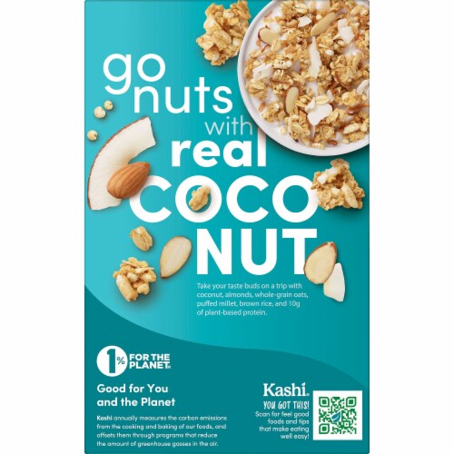 Kashi GO Breakfast Cereal Coconut Almond Crunch Perspective: left