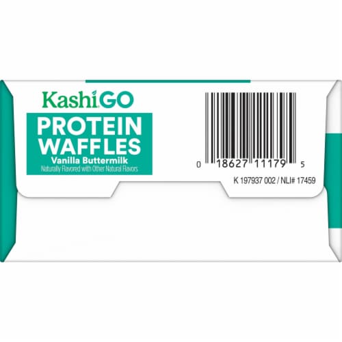 Kashi GO Frozen Protein Waffles Vanilla Buttermilk Perspective: left