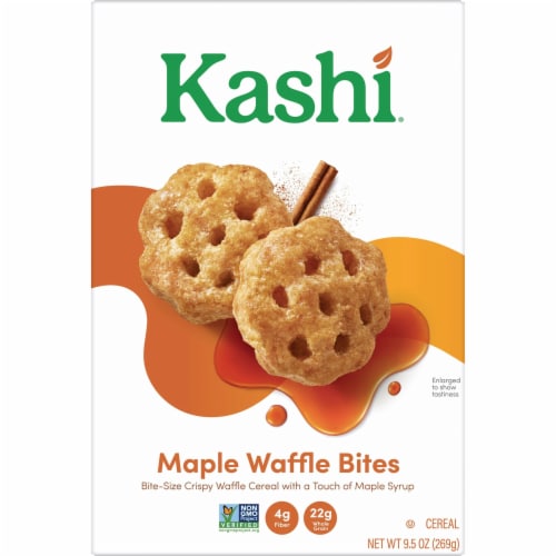 Kashi Maple Waffle Bites Cereal Perspective: left