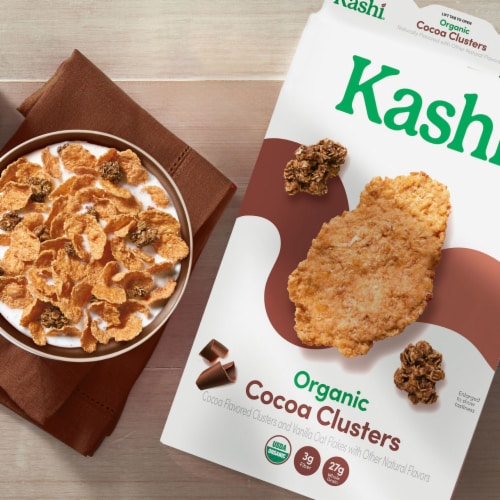 Kashi Organic Cocoa Clusters Cereal Perspective: left